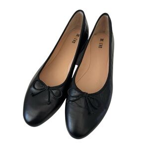 Maeve Anthropology leather shoes ballet US 7 Eu 38 black all leather